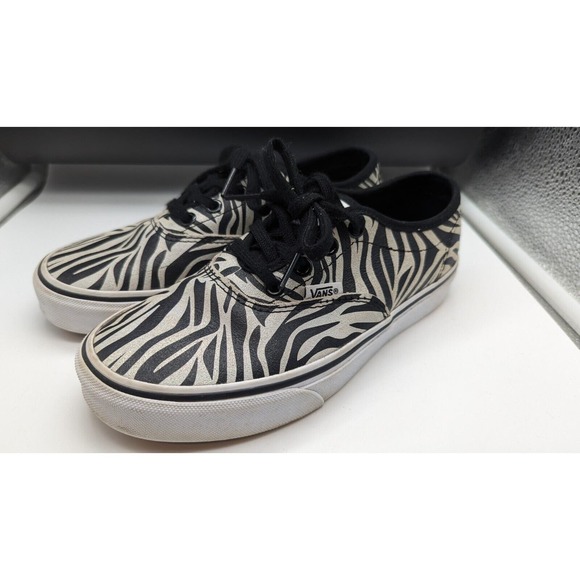 Vans Off The Wall Doheny Decon Women Metallic Zebra Print Shoes 721356 Sz 6 - Picture 2 of 9